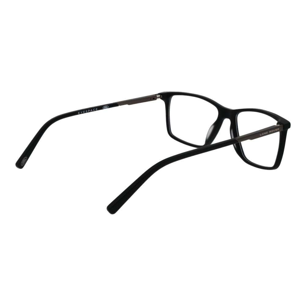 Eyeglasses Frames by Land Rover for men in acetate black showcases a reflective silhouette, artfully incorporating a sophisticated black coloured frame with a distinct full-frame frame design.