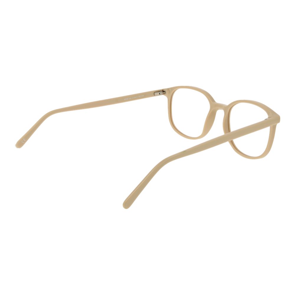 Eyeglasses Frames by Andy Wolf for unisex in acetate cream showcases a reflective silhouette, artfully incorporating a sophisticated cream coloured frame with a distinct full-frame frame design.