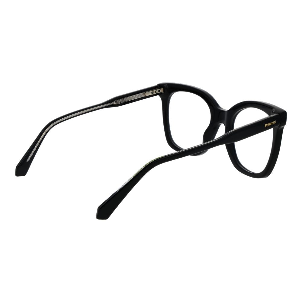 Eyeglasses Frames by Polaroid for women in acetate black features an refined silhouette, showcasing the refined black coloured frame and sophisticated full-frame frame design.