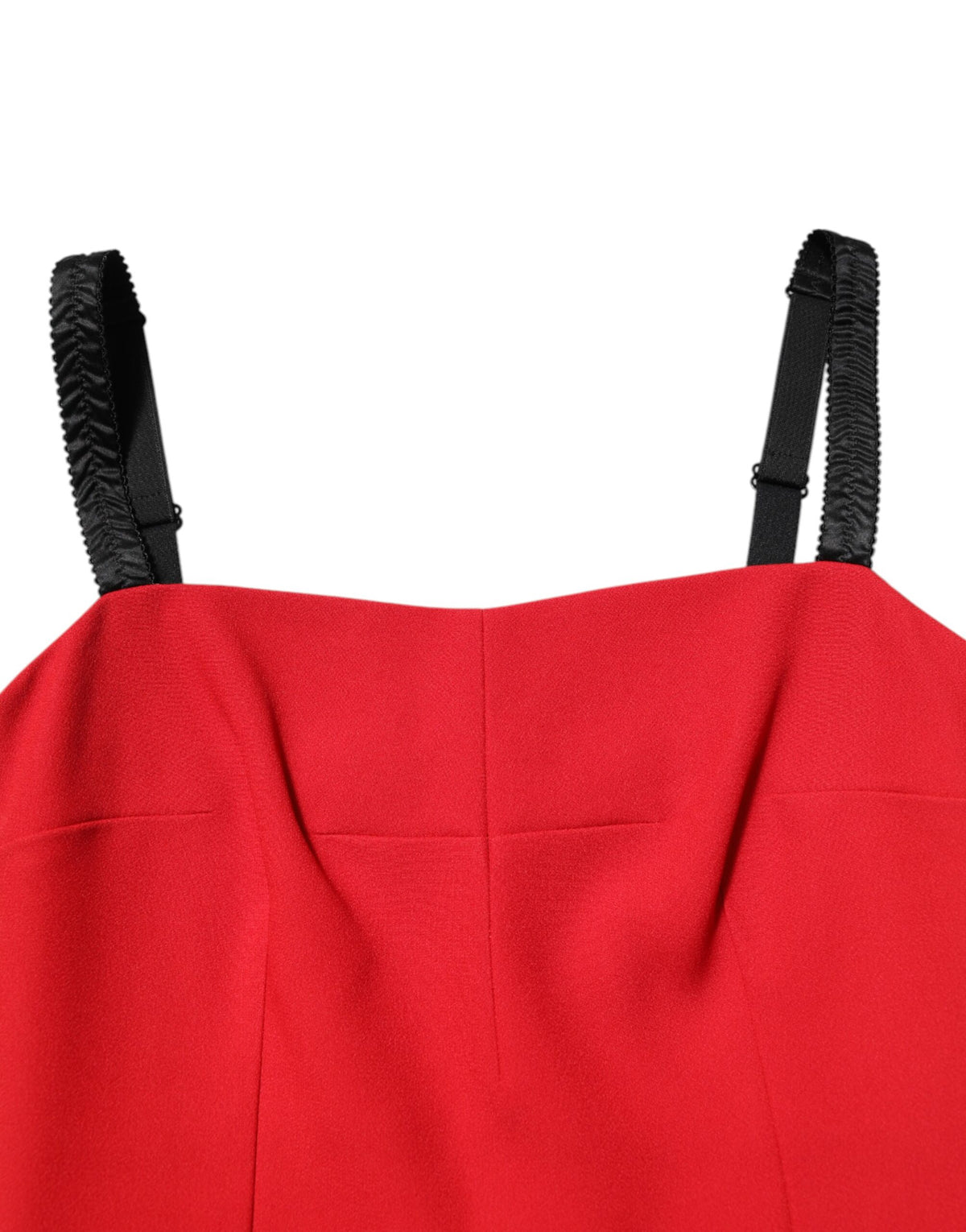Dolce & Gabbana Women's Sheath Bodycon Square Neck Acetate Polyester & Rayon Knee Dress - Red