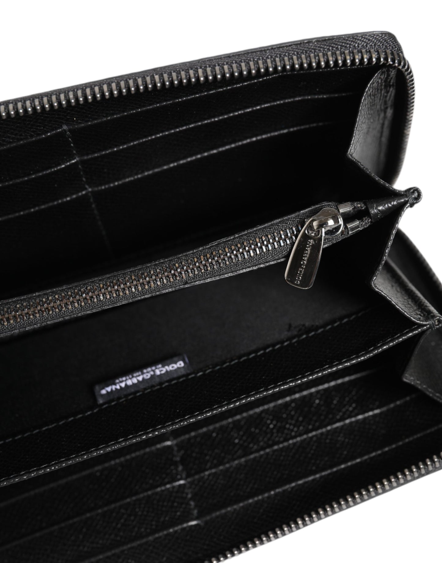Cardholder Wallet by Dolce & Gabbana for men in pvc leather black & gray features a streamlined silhouette, showcasing the streamlined PVC Leather Cardholder Wallet design with sophisticated card-organization zip-around coin-purse for a premium look.