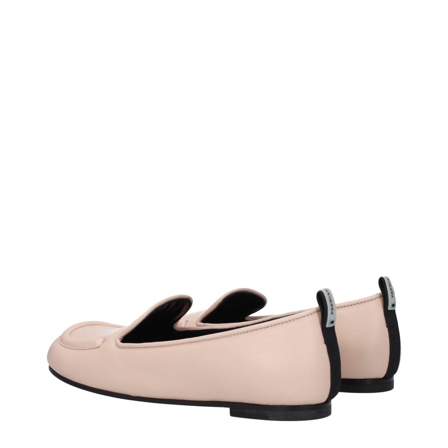 Flat Loafer Slip-On Shoes by Premiata for women in leather nude & pink showcases a resplendent Women's Leather Flat Loafer Slip-On Shoes aesthetic, defined by its resplendent round toe style and elegant flat.