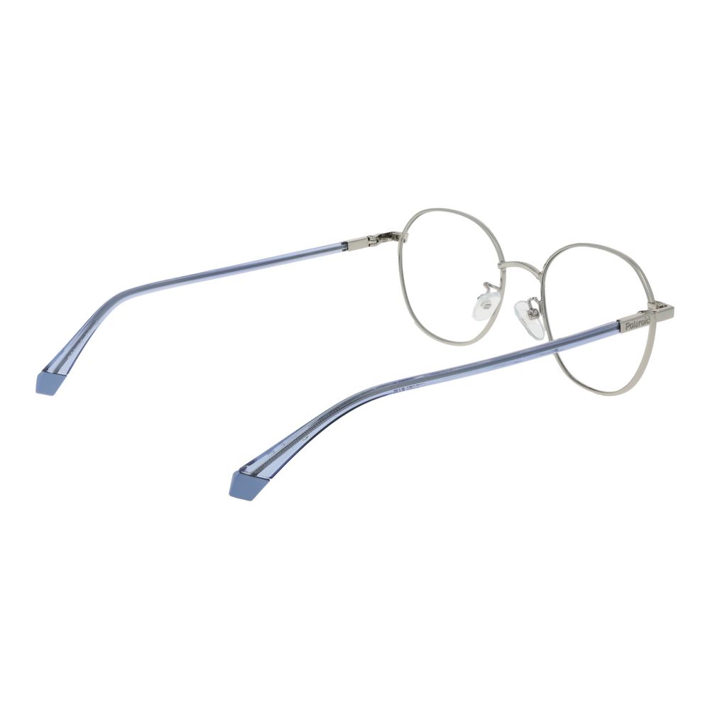 Eyeglasses Frames by Polaroid for unisex in metal silver features an refined silhouette, showcasing the refined silver coloured frame and sophisticated full-frame frame design.
