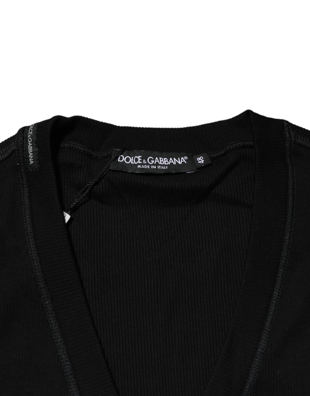 Cardigan by Dolce & Gabbana for men in cotton black features a nuanced silhouette with a refined and nuanced detailing for a sophisticated look.