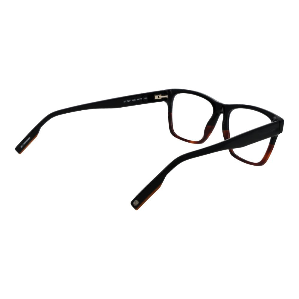 Eyeglasses Frames by Ermenegildo Zegna for men in acetate black showcases a refined full-frame frame design with a refined black coloured frame finish for a refined and sophisticated look.