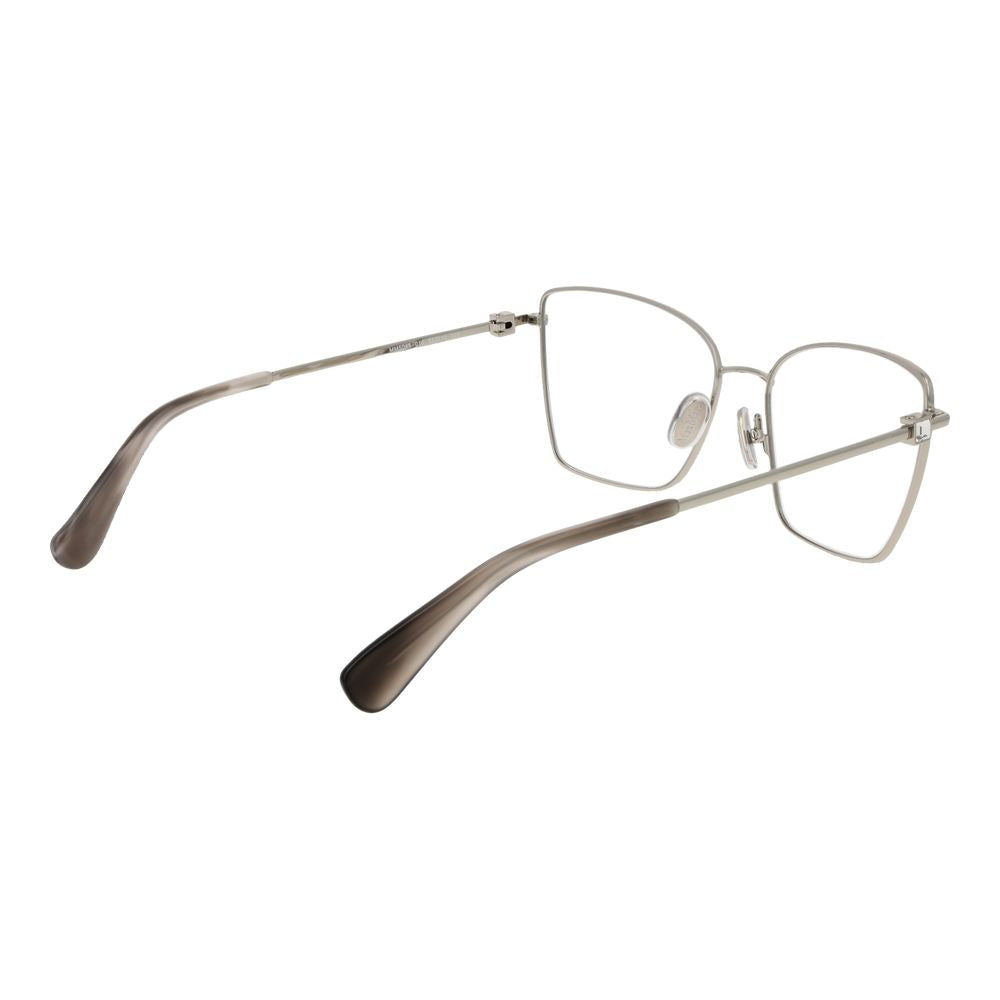 Eyeglasses Frames by Max Mara for women in metal silver showcases a refined full-frame frame design with a refined silver coloured frame finish for a refined and sophisticated look.
