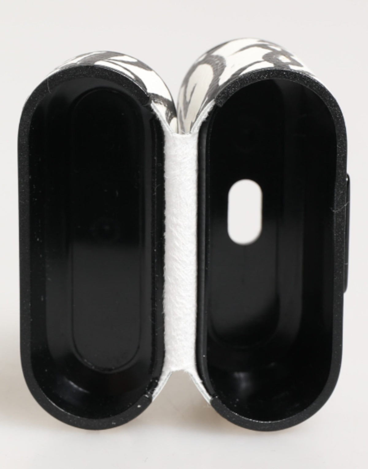 Dolce & Gabbana Leather Earbuds Carrying Case - Black White Monogram Print