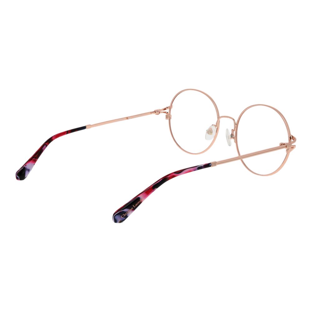 Eyeglasses Frames by Christian Lacroix for women in rose-gold showcases a refined full-frame frame design with a refined rose-gold coloured frame finish for a refined and sophisticated look.
