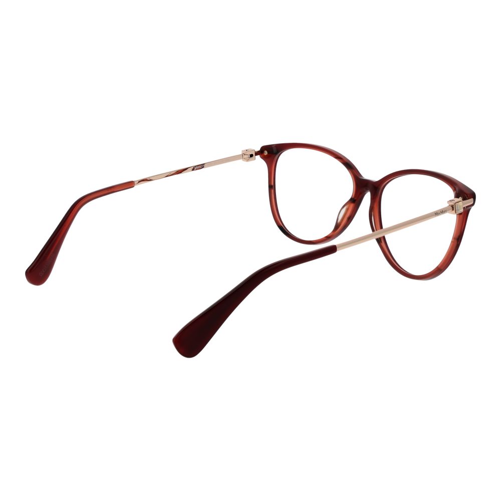 Eyeglasses Frames by Max Mara for women in acetate and red showcases a refined silhouette, detailed with a red coloured frame finish and a sophisticated full-frame frame design.