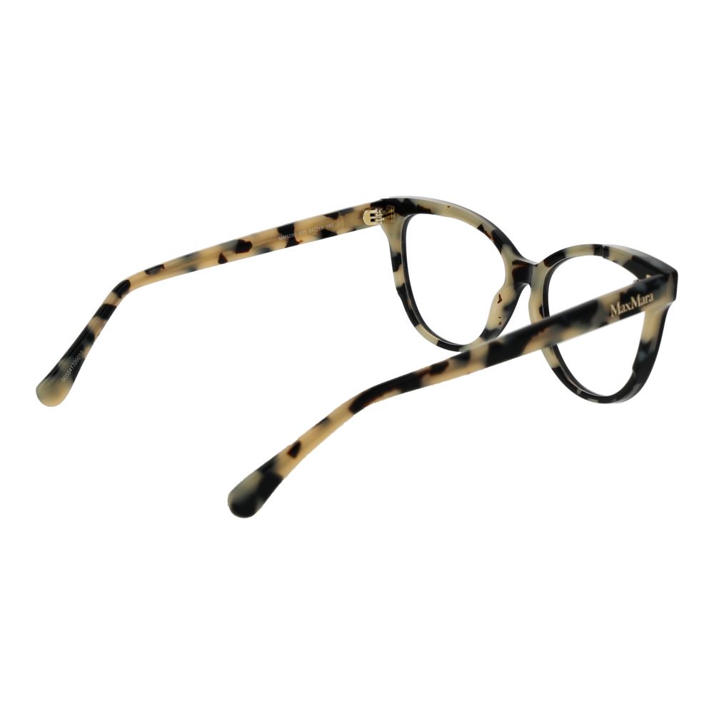 Eyeglasses Frames by Max Mara for women in acetate black showcases a refined full-frame frame design with a refined black coloured frame finish for a refined and sophisticated look.