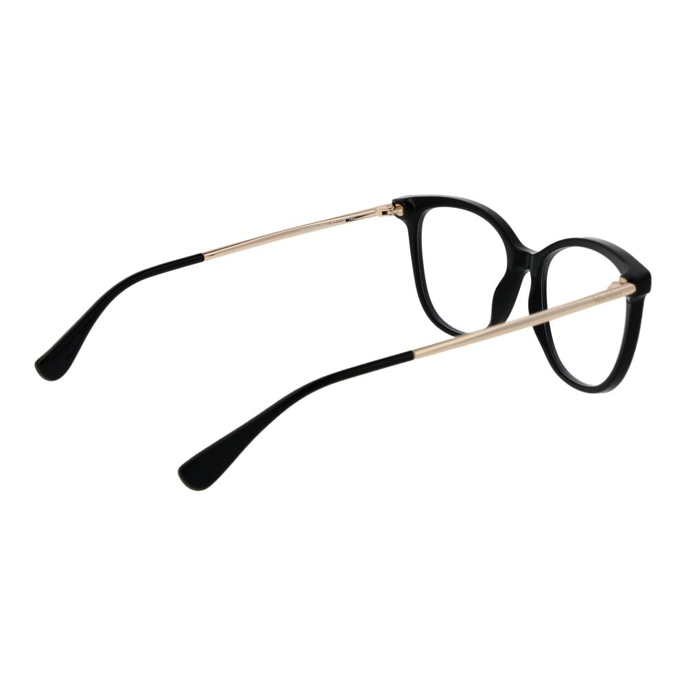 Eyeglasses Frames by Max Mara for unisex in acetate and black showcases a refined silhouette, detailed with a black coloured frame finish and a sophisticated full-frame frame design.
