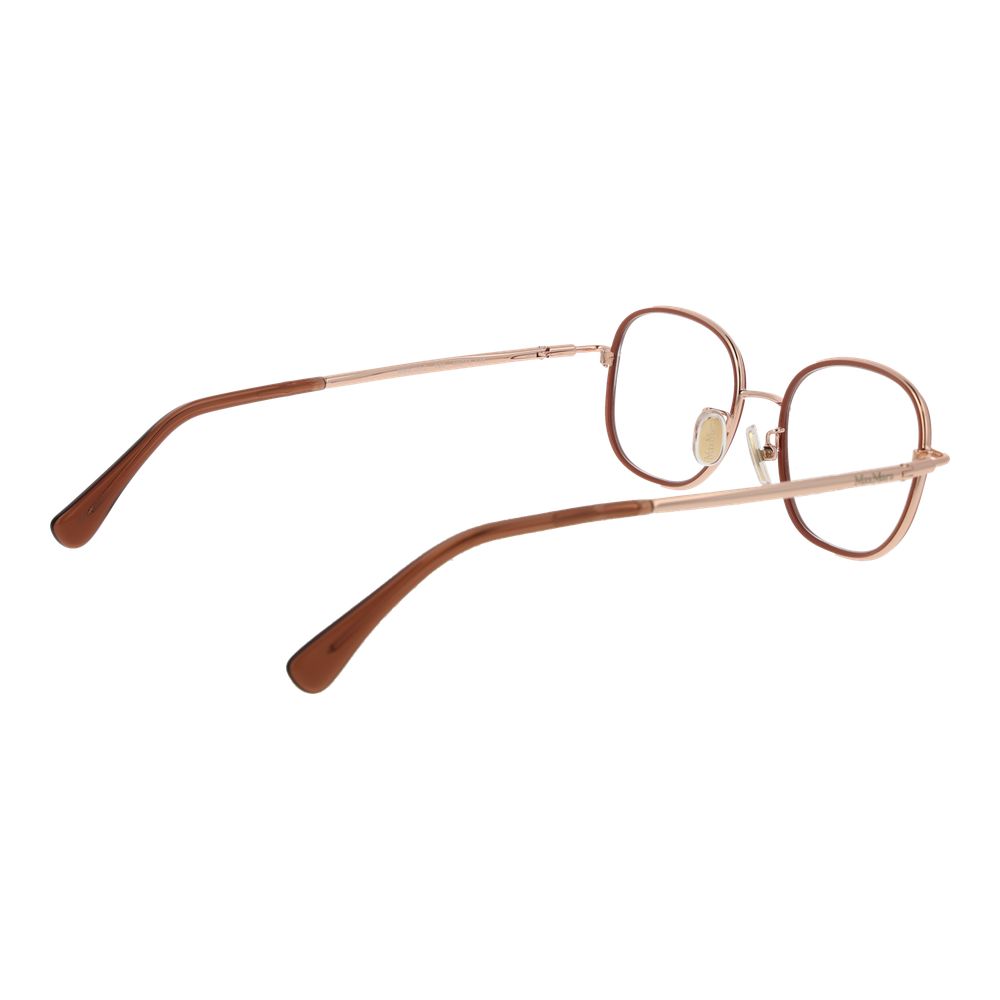 Eyeglasses Frames by Max Mara for women in metal rose-gold features a refined silhouette, showcasing a refined rose-gold coloured frame and full-frame frame design for a sophisticated, premium look.
