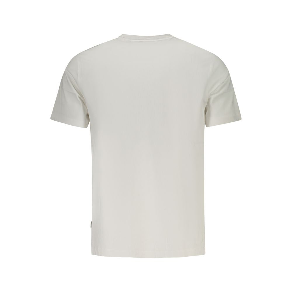 T-Shirt by Guess Jeans for men in cotton white showcases a dramatic silhouette, elegantly detailed with a dramatic and for a truly dramatic finish.