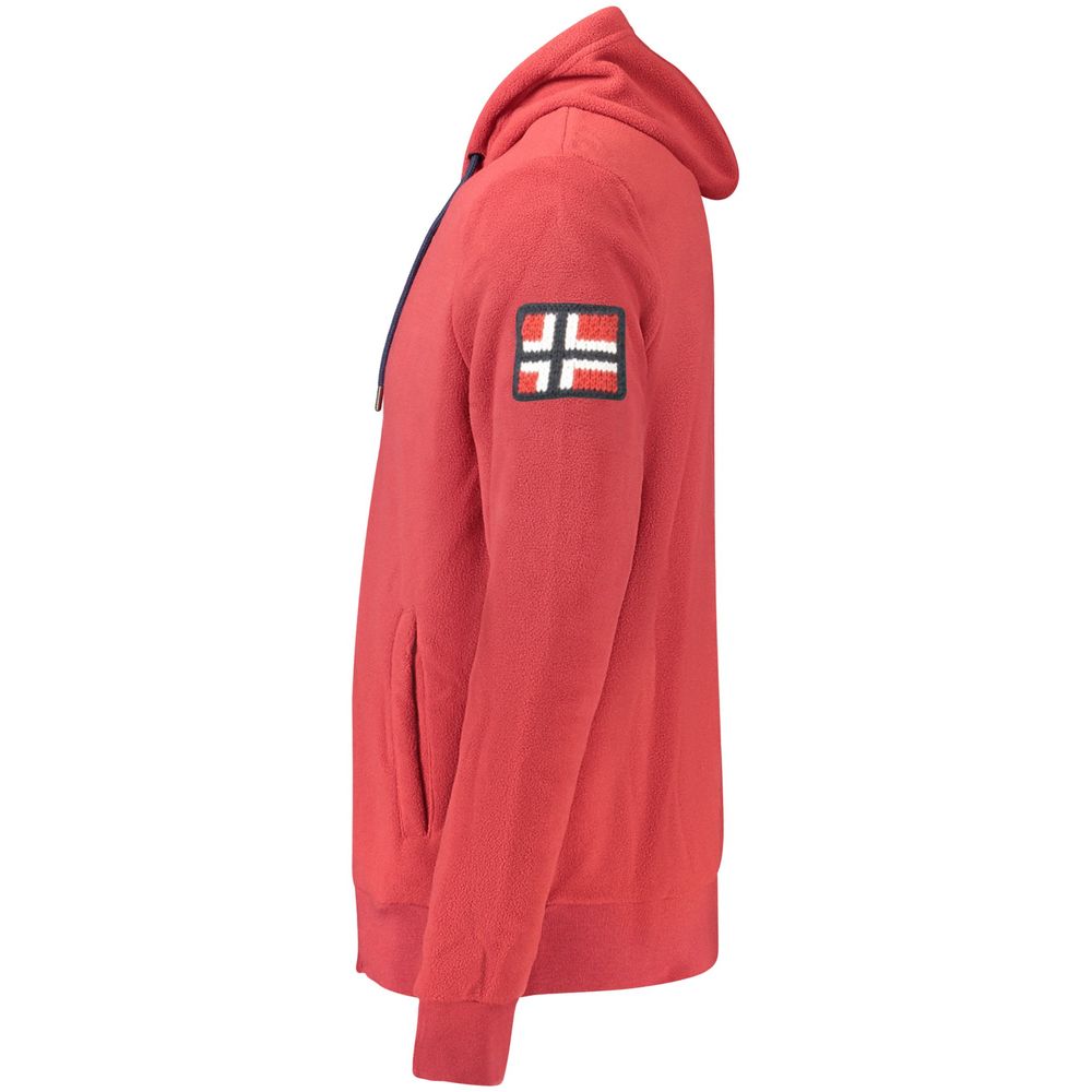 Hooded Sweatshirt Hoodie by Norway 1963 for men in polyester red features an avant-garde silhouette, showcasing a sophisticated and detail for a truly avant-garde finish.