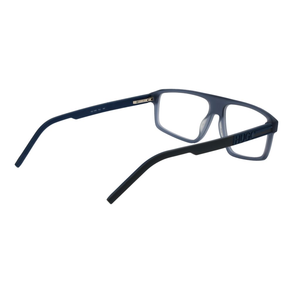 Eyeglasses Frames by Hugo Boss for men in acetate blue showcases a reflective silhouette, artfully incorporating a sophisticated blue coloured frame with a distinct full-frame frame design.