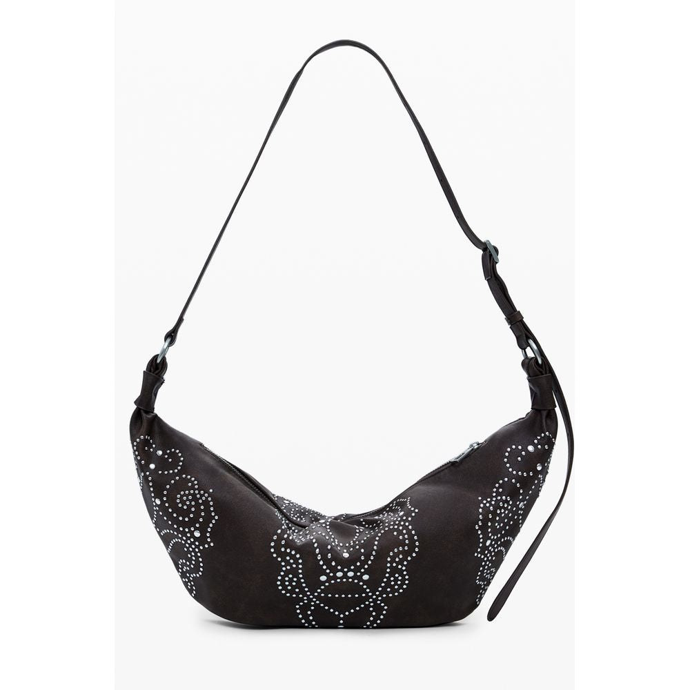Medium Handbag by Desigual for women in faux leather brown features an refined silhouette, showcasing a secure zipper, ample , and versatile adjustable-strap & handle for a sophisticated refined aesthetic.