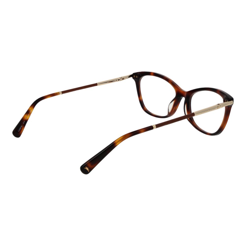 Eyeglasses Frames by Longchamp for women in acetate and brown showcases a refined silhouette, detailed with a brown coloured frame finish and a sophisticated full-frame frame design.