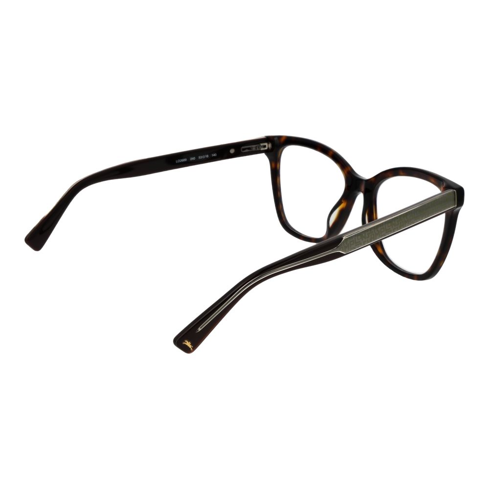 Eyeglasses Frames by Longchamp for women in acetate and brown showcases an refined full-frame frame design featuring a sophisticated brown coloured frame for an refined and refined aesthetic.