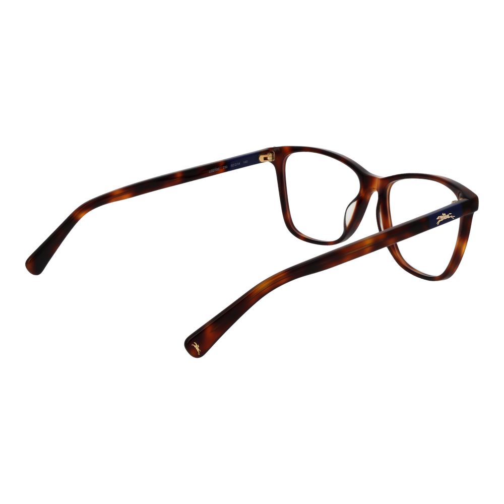 Eyeglasses Frames by Longchamp for women in acetate brown features a refined silhouette, showcasing a refined brown coloured frame and full-frame frame design for a sophisticated, premium look.