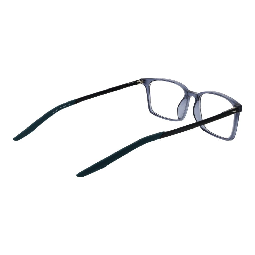 Eyeglasses Frames by Nike for unisex in plastic and blue showcases an refined full-frame frame design featuring a sophisticated gray coloured frame for an refined and refined aesthetic.