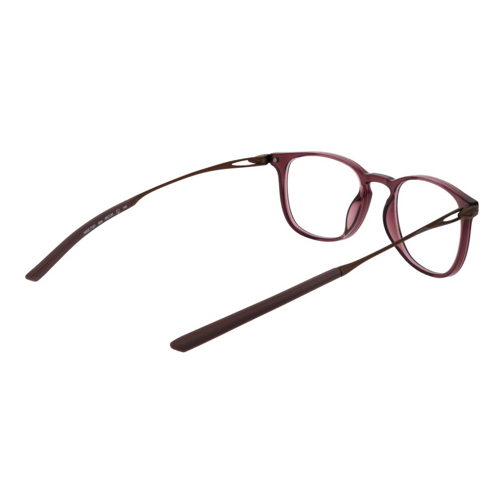 Eyeglasses Frames by Nike for unisex in titanium brown features an refined silhouette, showcasing the refined rose coloured frame and sophisticated full-frame frame design.