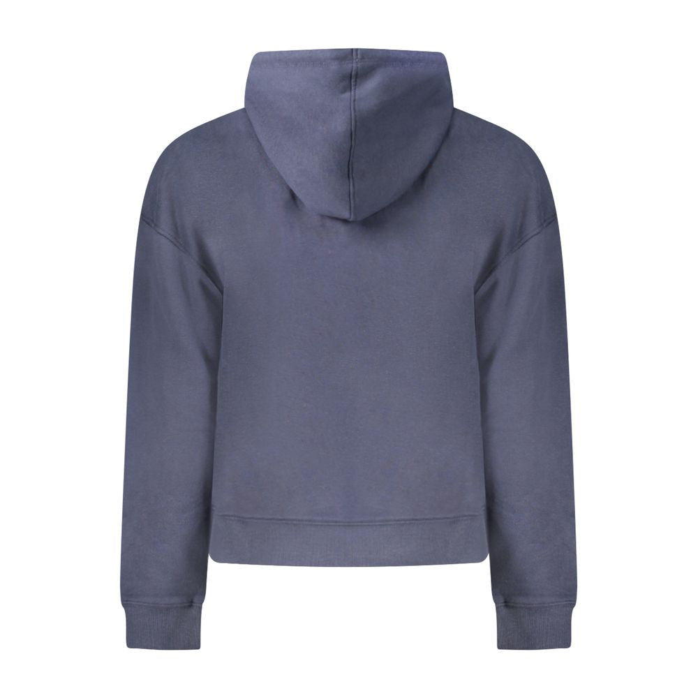 Pepe Jeans Women's Cotton Polyester Hooded Sweatshirt Hoodie - Blue Print