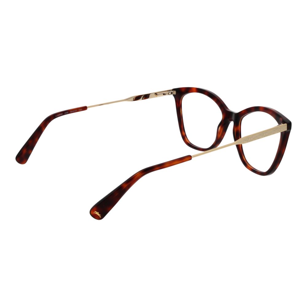 Eyeglasses Frames by Longchamp for women in metal brown showcases a reflective silhouette, artfully incorporating a sophisticated brown coloured frame with a distinct full-frame frame design.