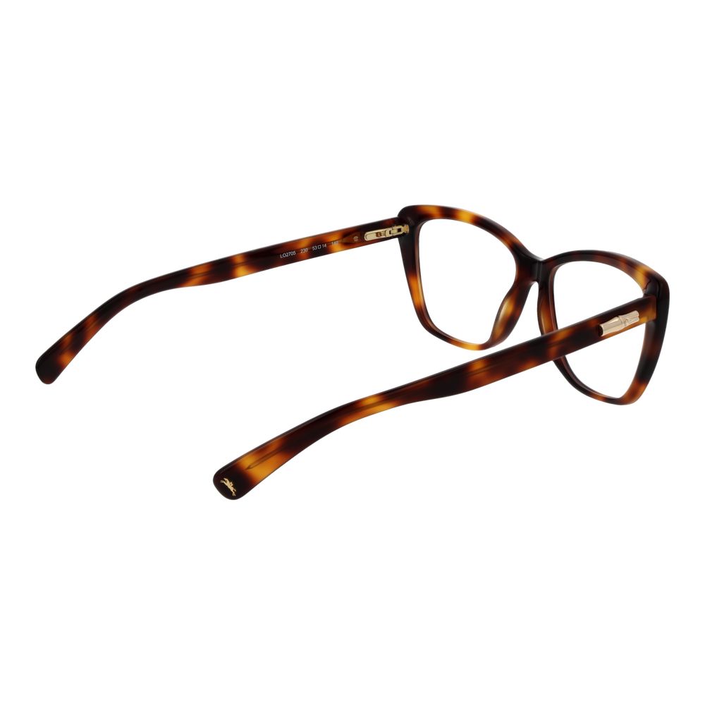 Eyeglasses Frames by Longchamp for women in acetate brown features an refined silhouette, showcasing a sophisticated brown coloured frame and refined full-frame frame design for a refined look.