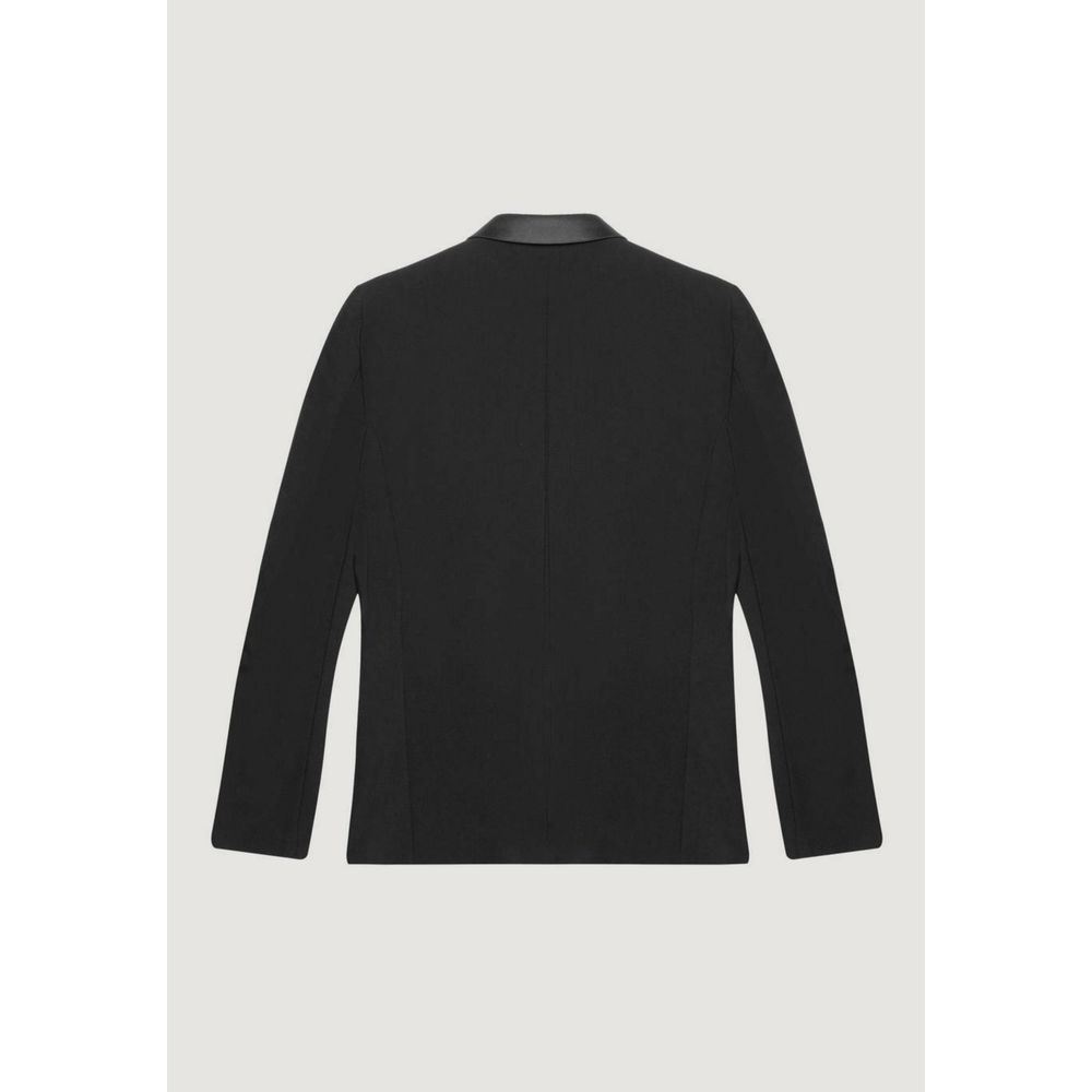 Blazer by Antony Morato for men in satin polyester & viscose black & white presents a distinguished silhouette, detailed with a distinguished and distinctive for a truly sophisticated finish.