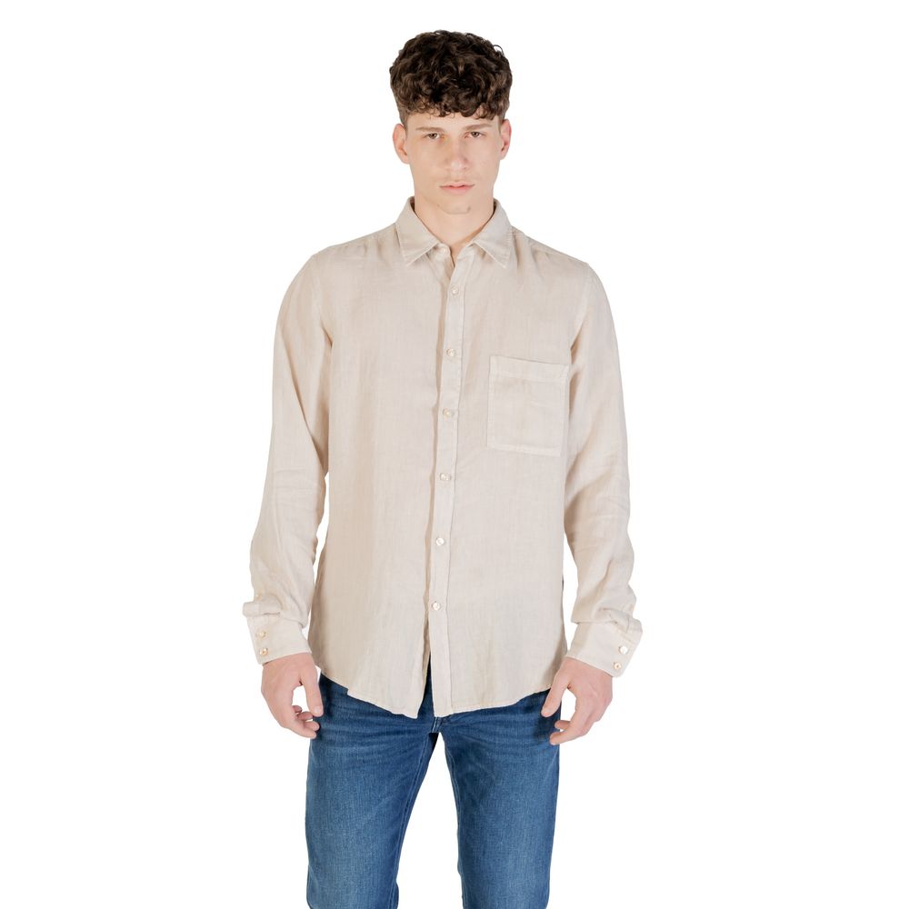 Hugo Boss Men's Lightweight Linen Shirt - Beige