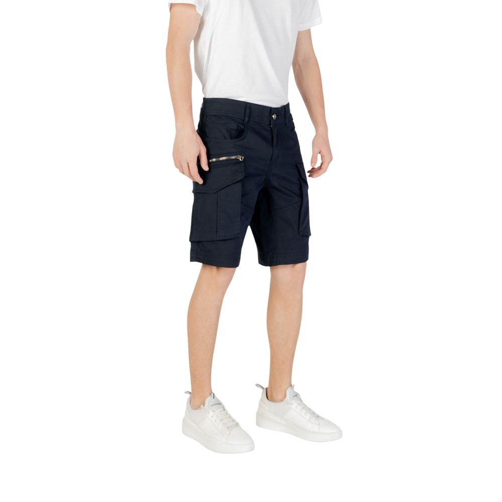 Replay Men's Lightweight Stretch Cotton Bermuda Shorts - Blue
