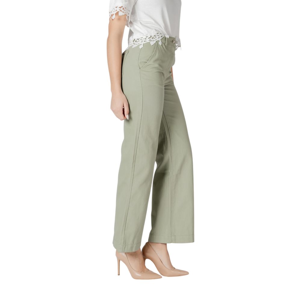 Morgan De Toi Women's Relaxed-Fit Wide Denim Cotton Jeans - Green