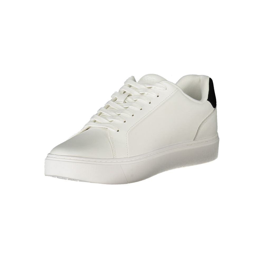 Athletic Sneakers Calvin Klein men polyester polyethylene leather black & white featuring a avant-garde Men's Athletic Polyester Polyethylene Leather Sneakers design with a avant-garde athletic style for a refined finish.