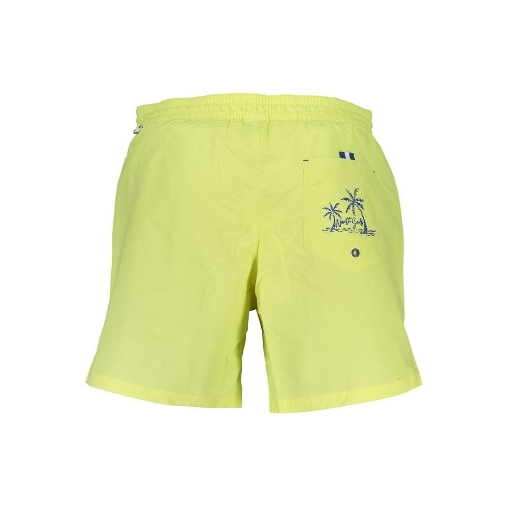 North Sails Men's Organic Cotton & Polyester Swim Shorts - Green Print