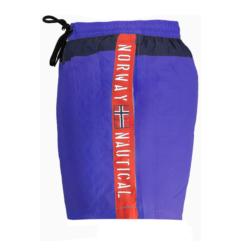Norway 1963 Men's Polyester Swim Shorts - Blue Print