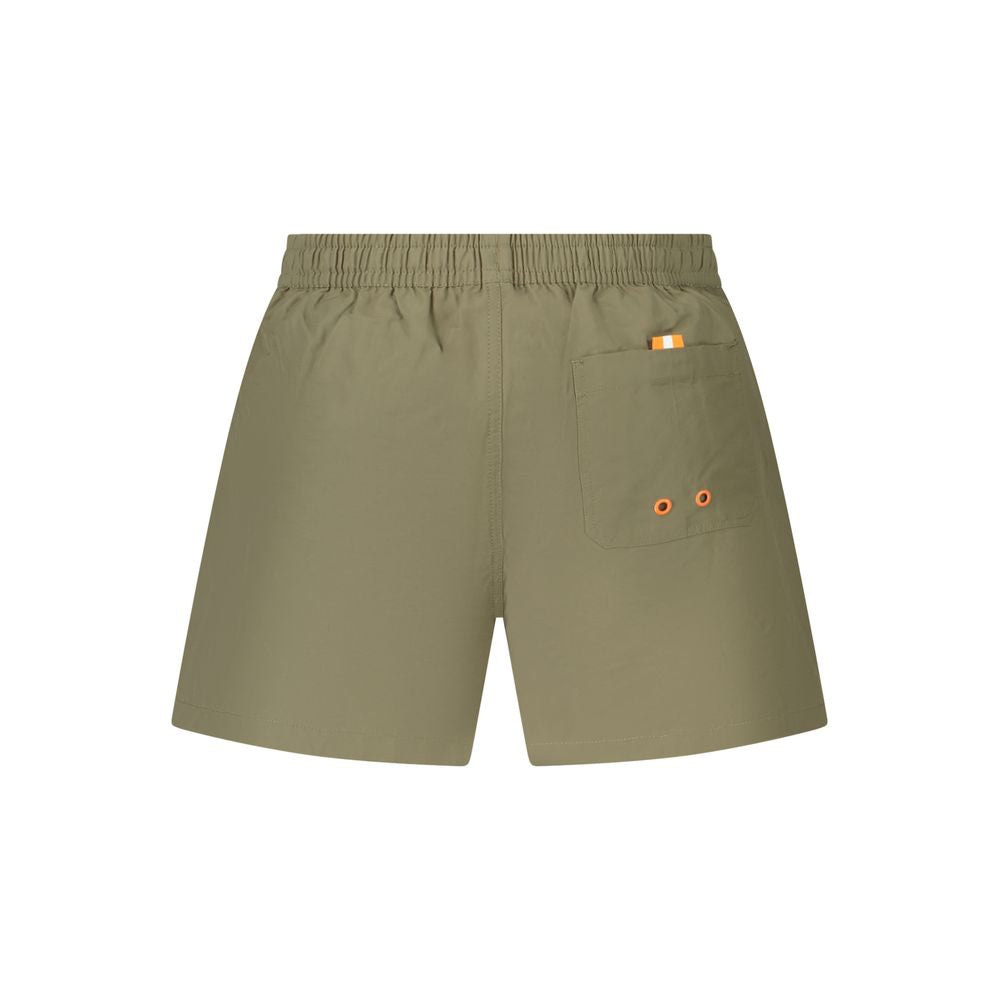 Swim Shorts by North Sails for men in cotton green presents a beach chic silhouette from the Men's Cotton Swim Shorts collection, showcasing a beach chic cut for a refined poolside look.