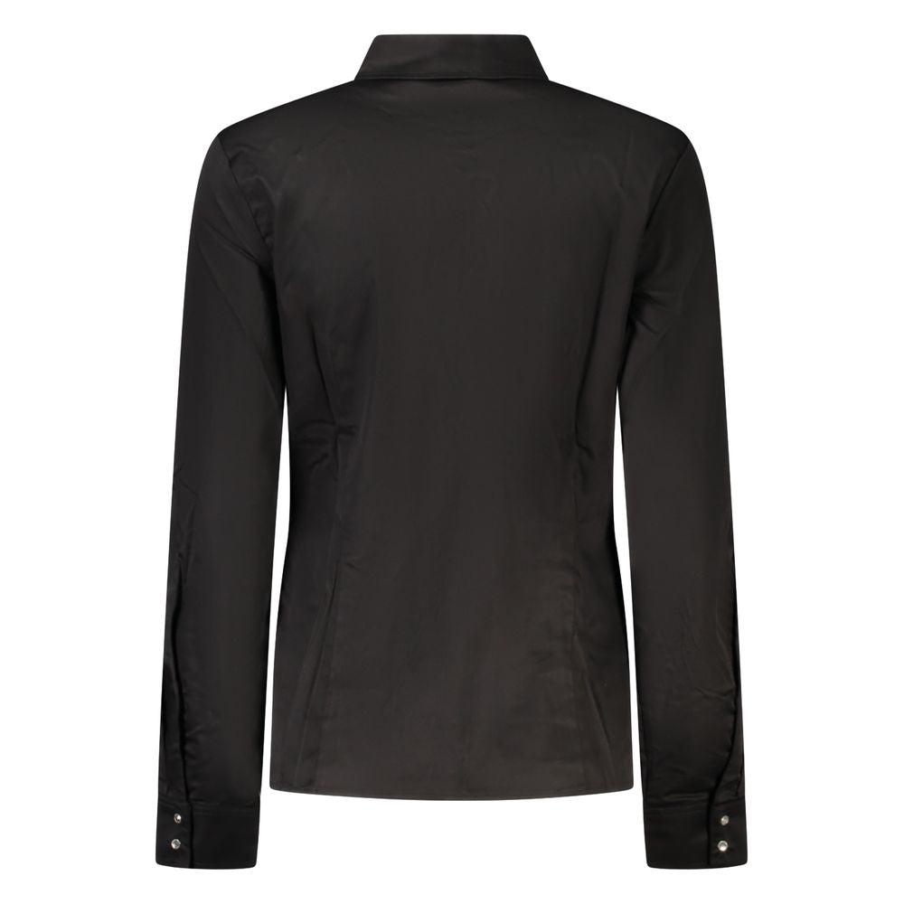 Guess Jeans Women's Long-Sleeve Stretch Cotton Dress Shirt - Black