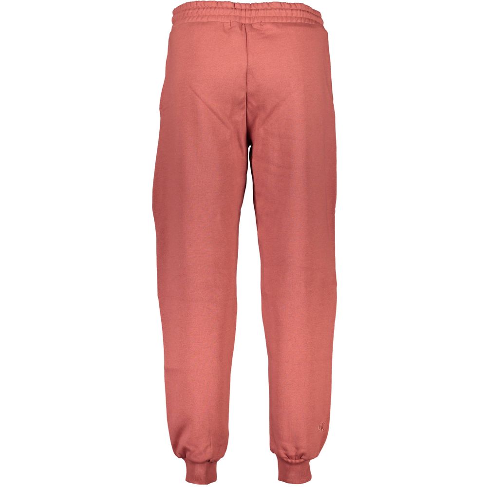 Pants by Calvin Klein for women in cotton red features an on trend silhouette with a and cut in an elegant long for a sophisticated look.
