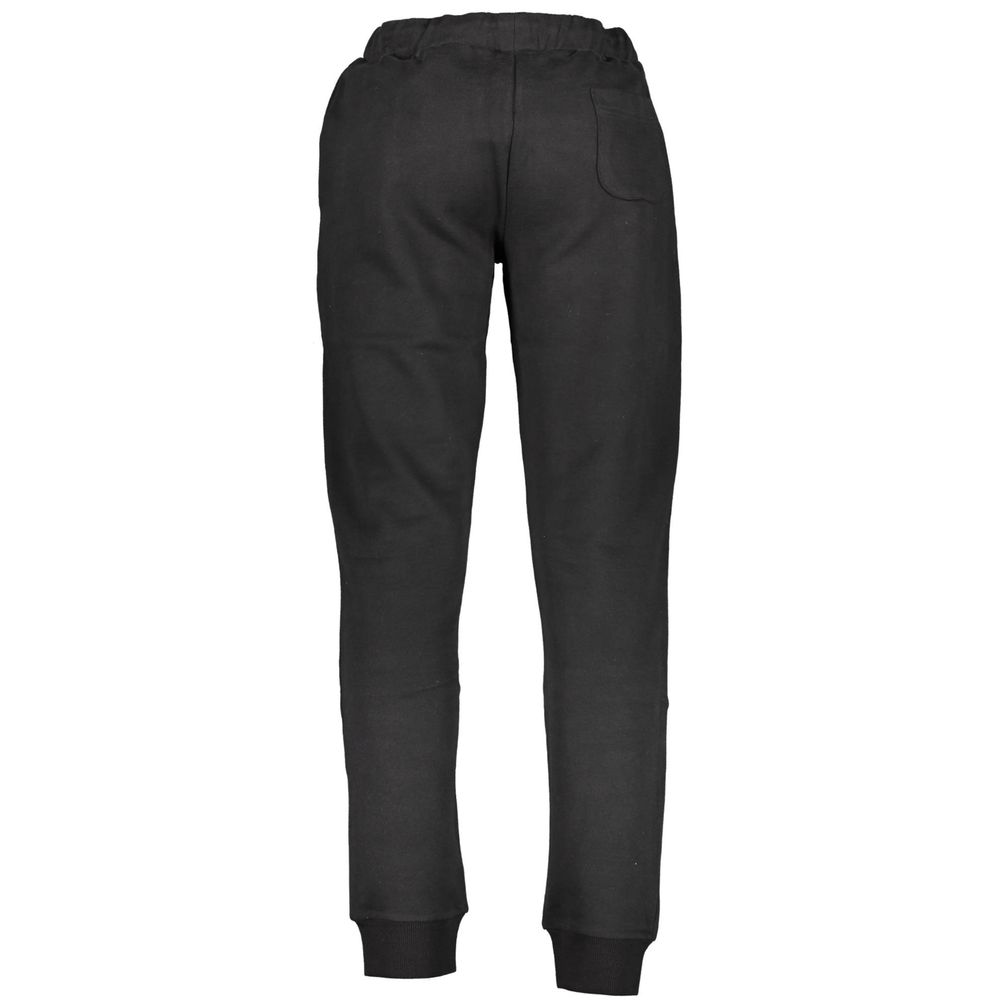Joggers by La Martina for men in cotton black & print features an refined tailoring silhouette, showcasing a premium regular-fit with a and long cut for a refined tailoring look.