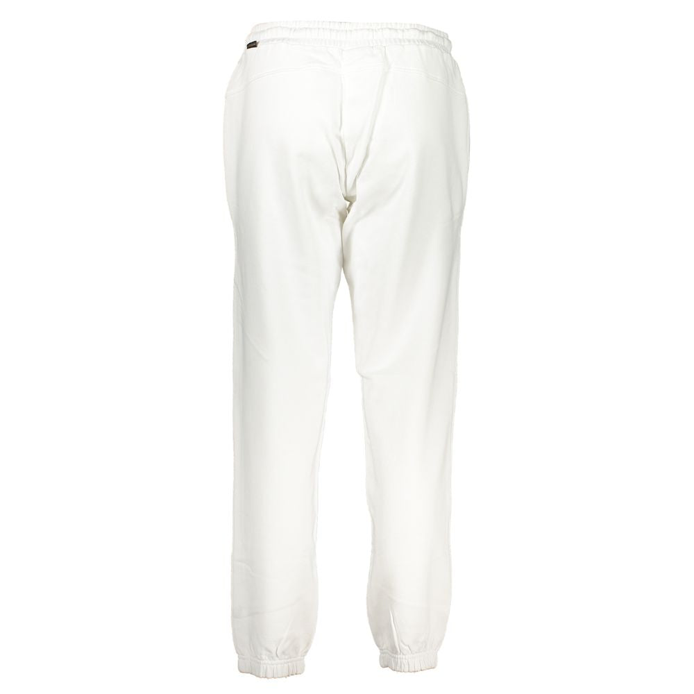 Trousers by Napapijri for women in cotton white features a artisanal silhouette, showcasing a sophisticated athletic with a long and for a artisanal finish.