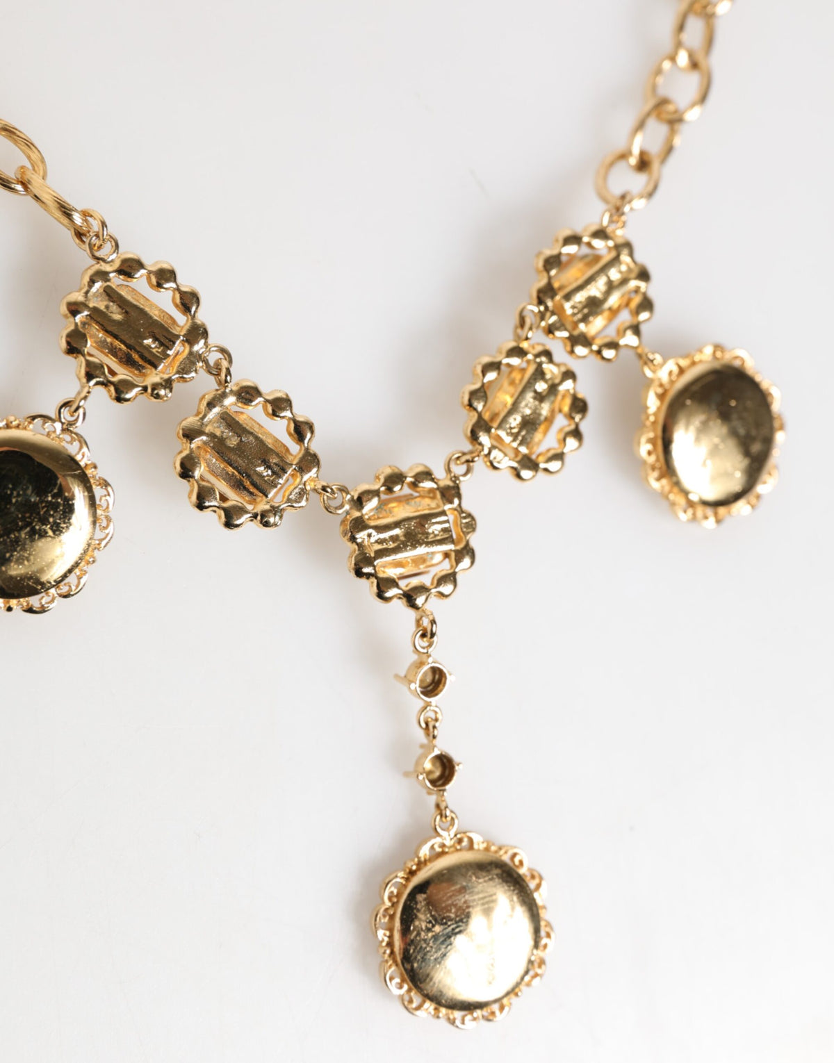 Dolce & Gabbana Women's Brass Gold Crystal Enamel & Rhinestone Necklace - Gold