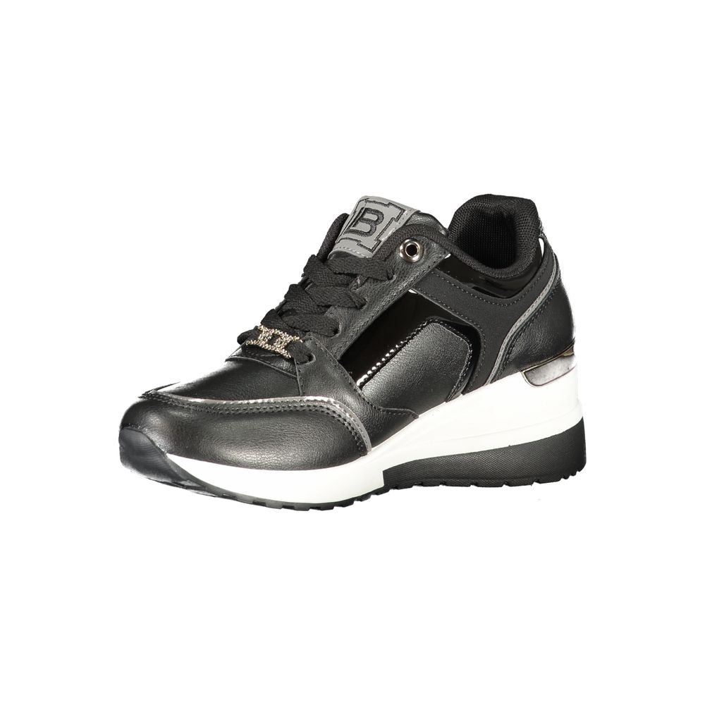 Laura Biagiotti Women's Athletic Polyester & Polyethylene Sneakers - Black