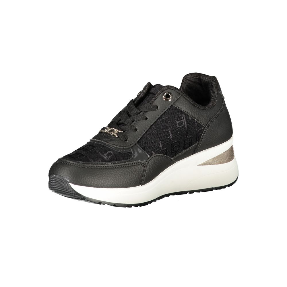 Laura Biagiotti Women's Athletic Polyester & Polyethylene Sneakers - Black Print