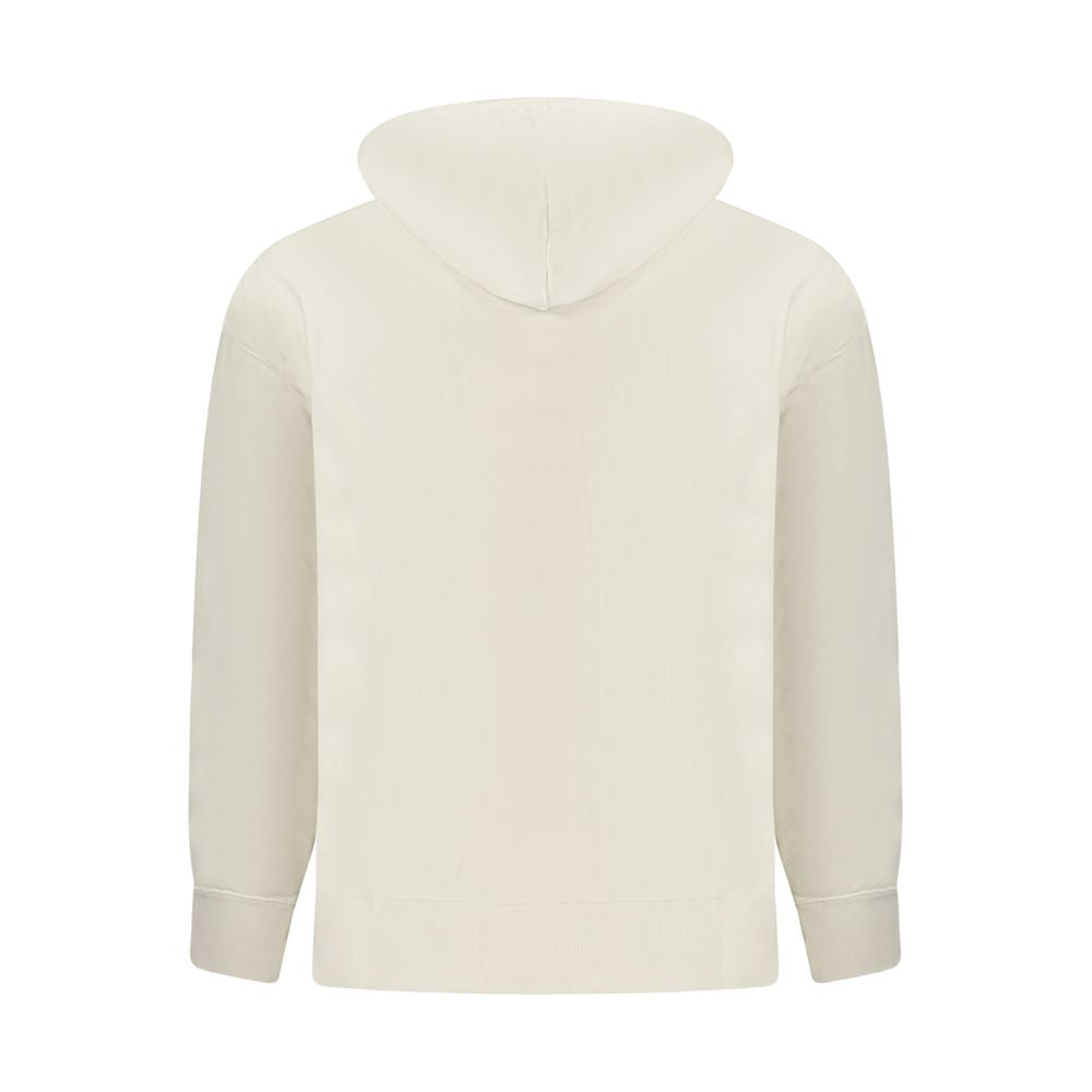 Hooded Sweatshirt Hoodie by Calvin Klein for men in cotton polyester beige features an dramatic silhouette, showcasing a sophisticated and dramatic for a refined, modern aesthetic.