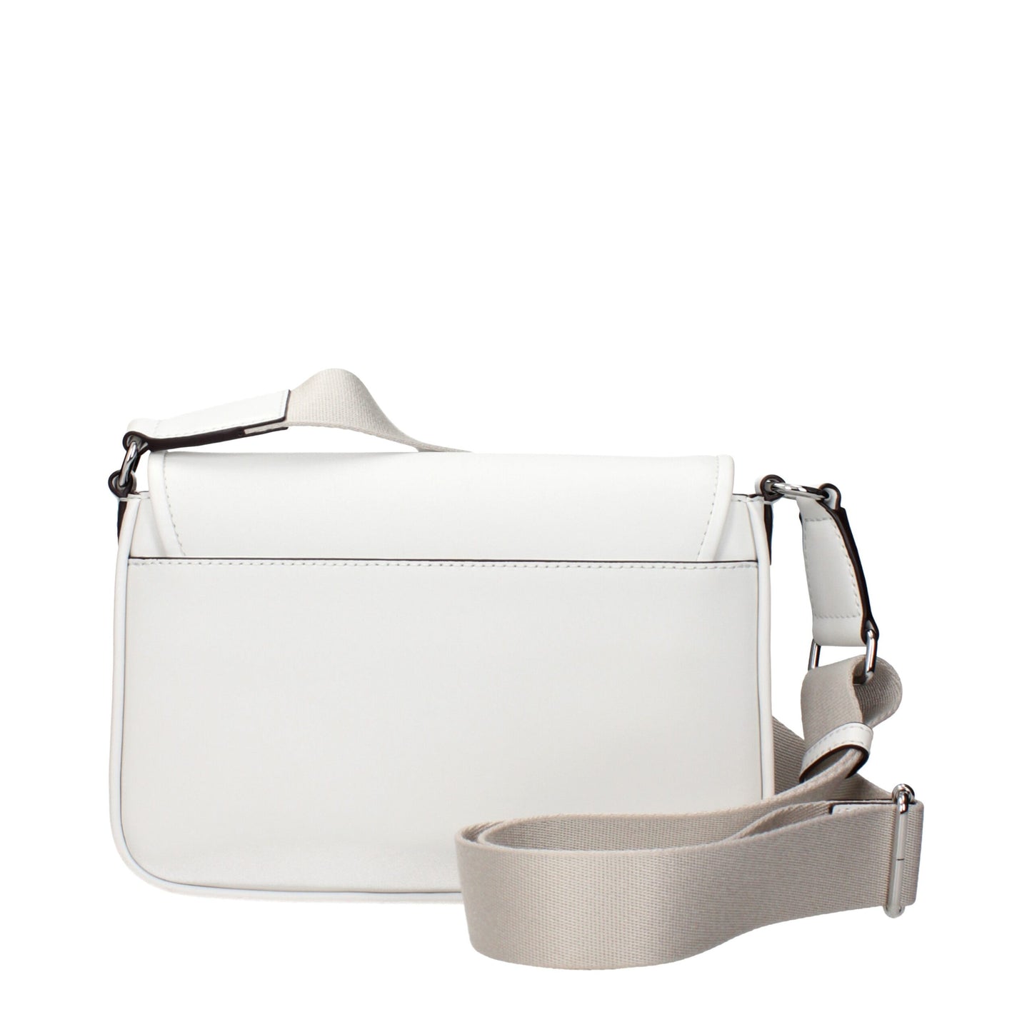 Crossbody Handbag by Michael Kors for women in leather white features a multifaceted silhouette, showcasing a secure and multifaceted with versatile crossbody-strap & adjustable-strap for multifaceted style.