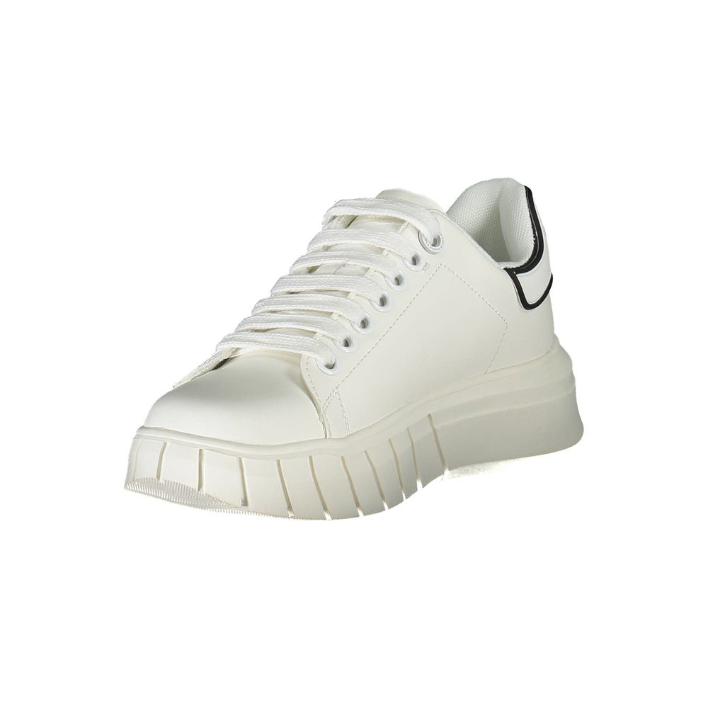Sneakers by Gaelle Paris for women in polyester white presents a sumptuous silhouette from the Women's Athletic Polyester Sneakers collection, showcasing a sumptuous athletic style for an elevated aesthetic.