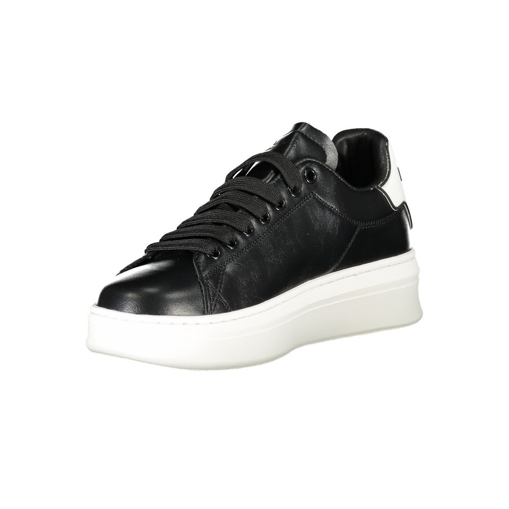 Sneakers by Gaelle Paris for women in polyester polyurethane cotton black & pink presents a sumptuous silhouette from the Women's Athletic Polyester Polyurethane Cotton Sneakers collection, showcasing a sumptuous athletic style for an elevated aesthetic.
