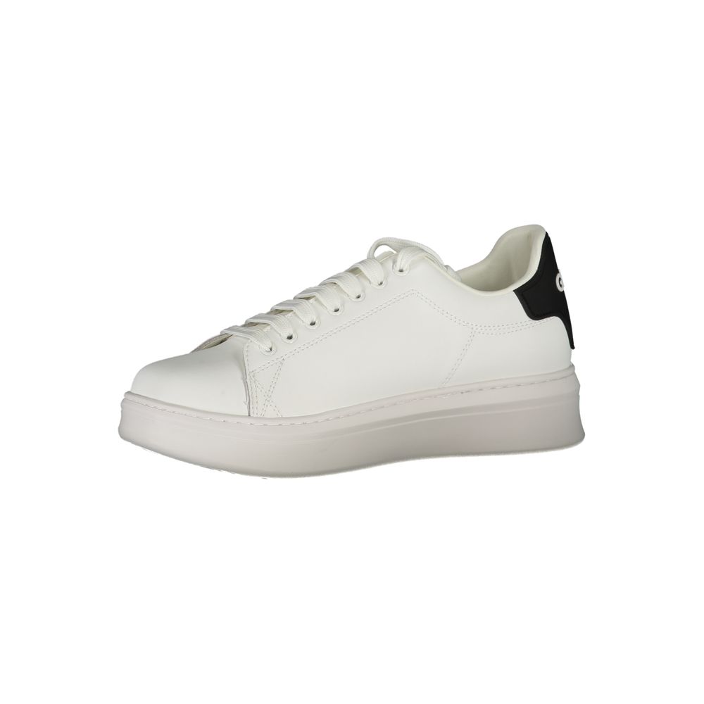 Athletic Sneakers by Gaelle Paris for men in polyurethane white & signature features an architectural silhouette from the Men's Athletic Polyurethane Sneakers collection, showcasing a architectural athletic style for a architectural look.