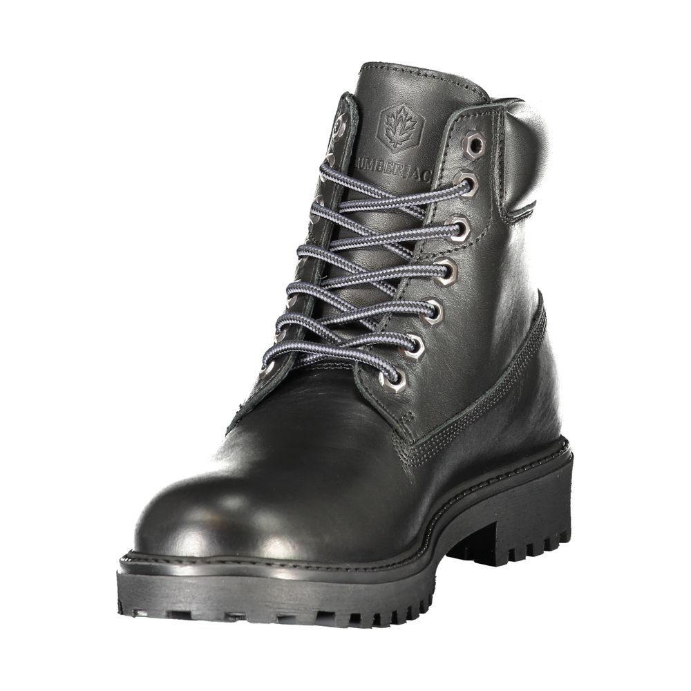 Lumberjack Men's Polyester Polyurethane Leather Lace-Up Boots - Black
