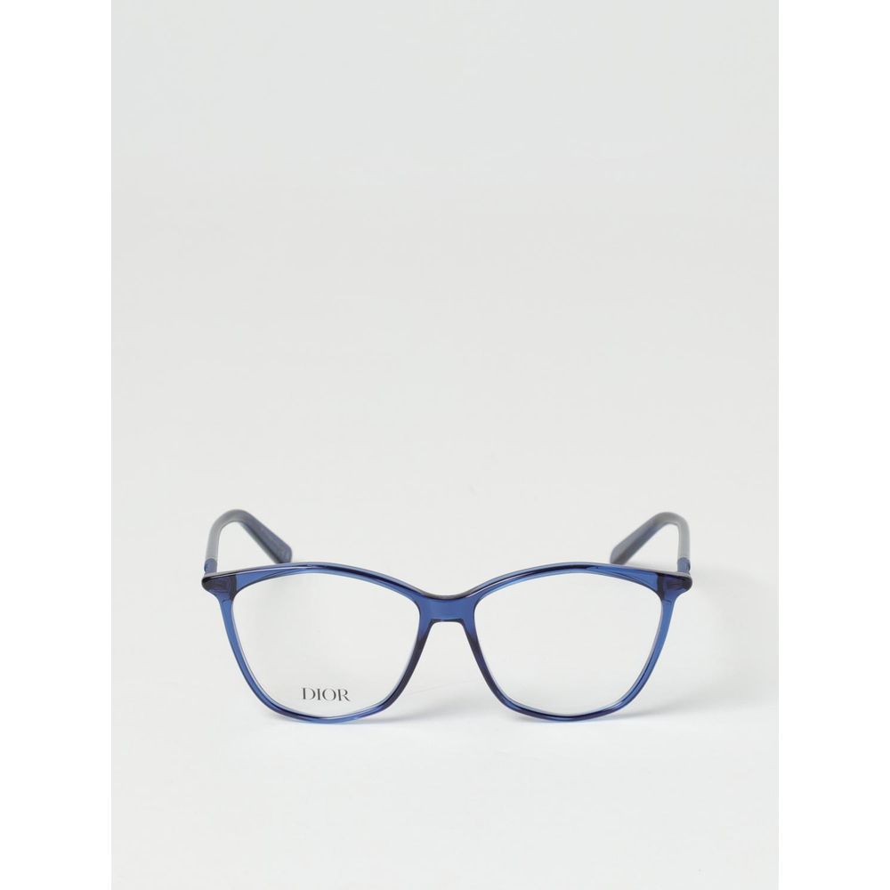 Eyeglasses Frames by Dior for women in polyester blue features an refined silhouette, showcasing a sophisticated blue coloured frame and refined for a refined look.